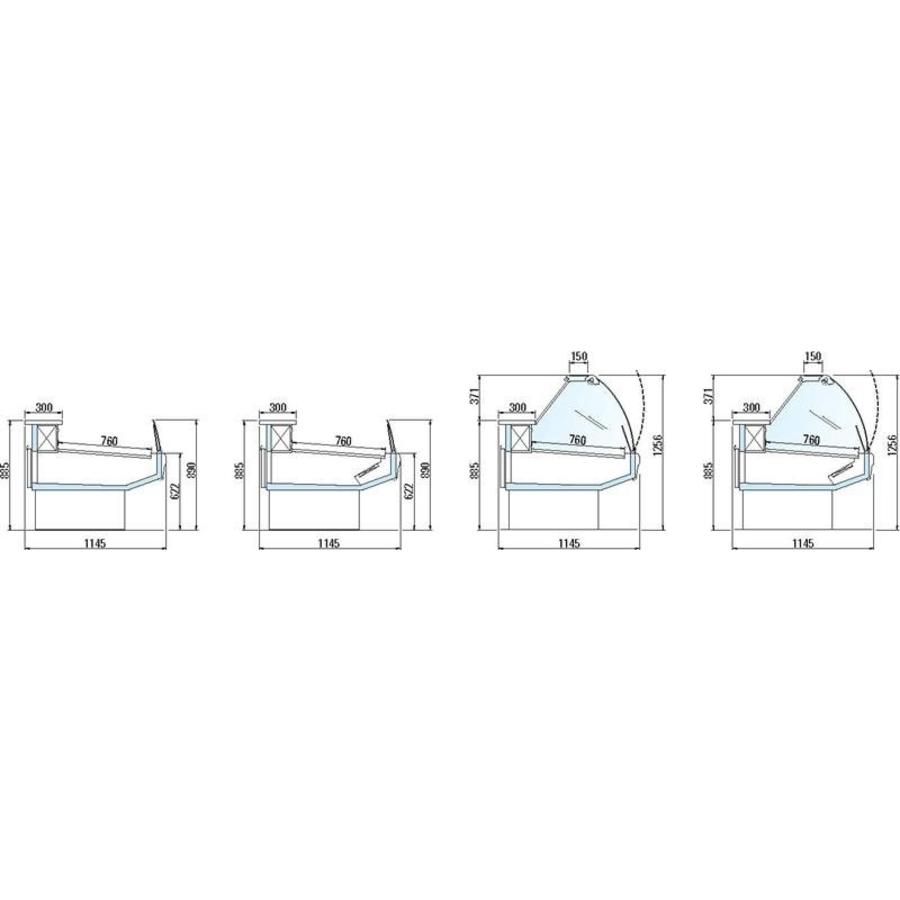 Refrigerated display case Dallas | 4 sizes