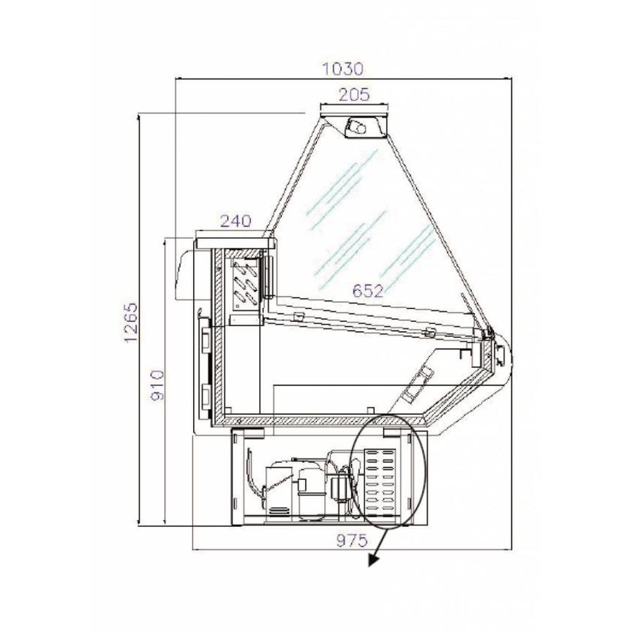 Refrigerated display case Wipper | 4 sizes