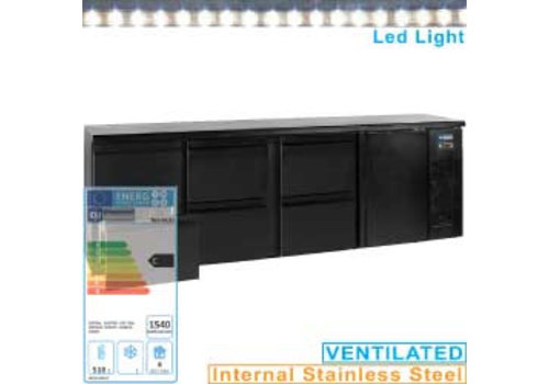  HorecaTraders Bar réfrigéré avec 6 tiroirs | 1 porte | 630 litres 