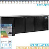 HorecaTraders Bar cooler 3 doors and 2 drawers, 630 liters