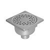 HorecaTraders Stainless Steel Floor Drain 150 x 150 mm Vertical Drain 50 mm
