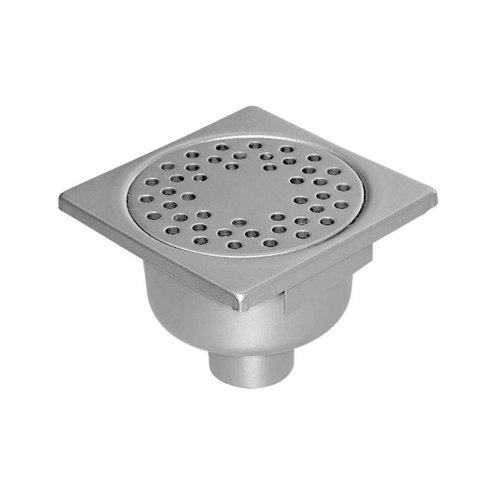  HorecaTraders Stainless Steel Floor Drain 150 x 150 mm Vertical Drain 50 mm 