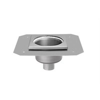 Stainless steel floor drain 200 x 200 mm telescopic drain 63 mm