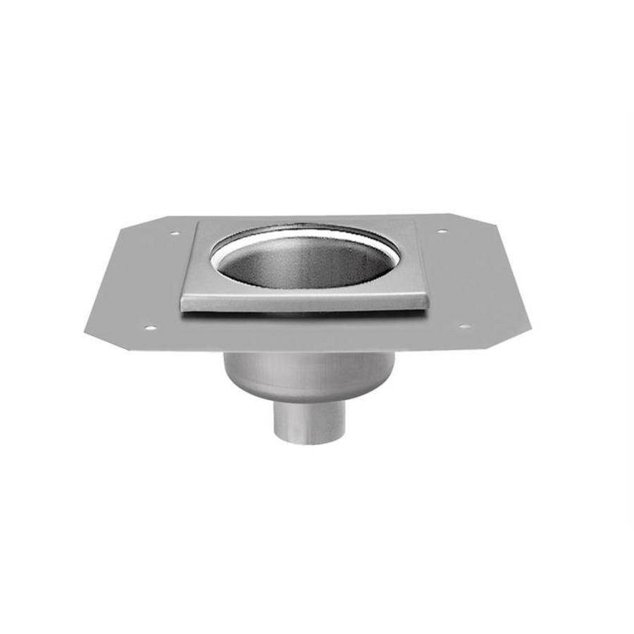 Stainless steel floor drain 200 x 200 mm telescopic drain 63 mm