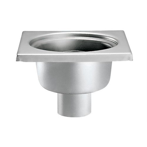  HorecaTraders Stainless steel floor drain 200 x 200 mm vertical drain 63 mm 