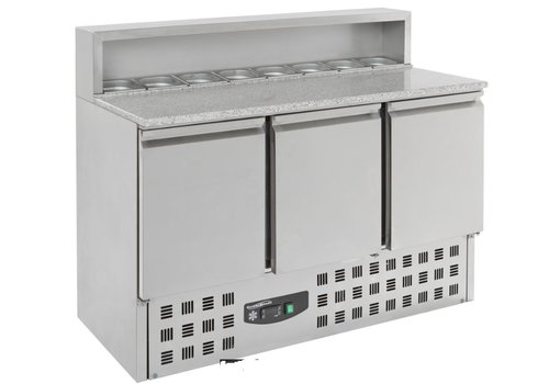  Combisteel Table de travail réfrigérée pour pizzas / saladette - 9 x 1/6 Gastronorme 
