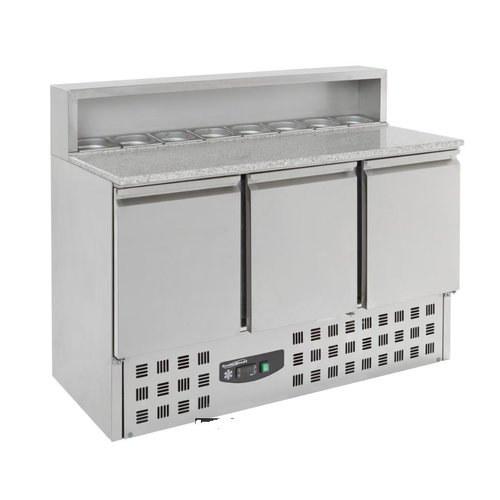  Combisteel Pizza gekoelde werkbank / saladette - 9 X 1/6 Gastronorm 