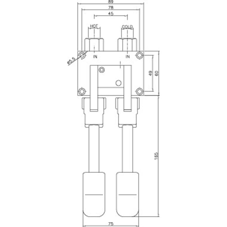 Foot control indirect | 2 pedal