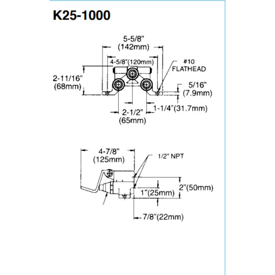 Foot control with 2 pedals