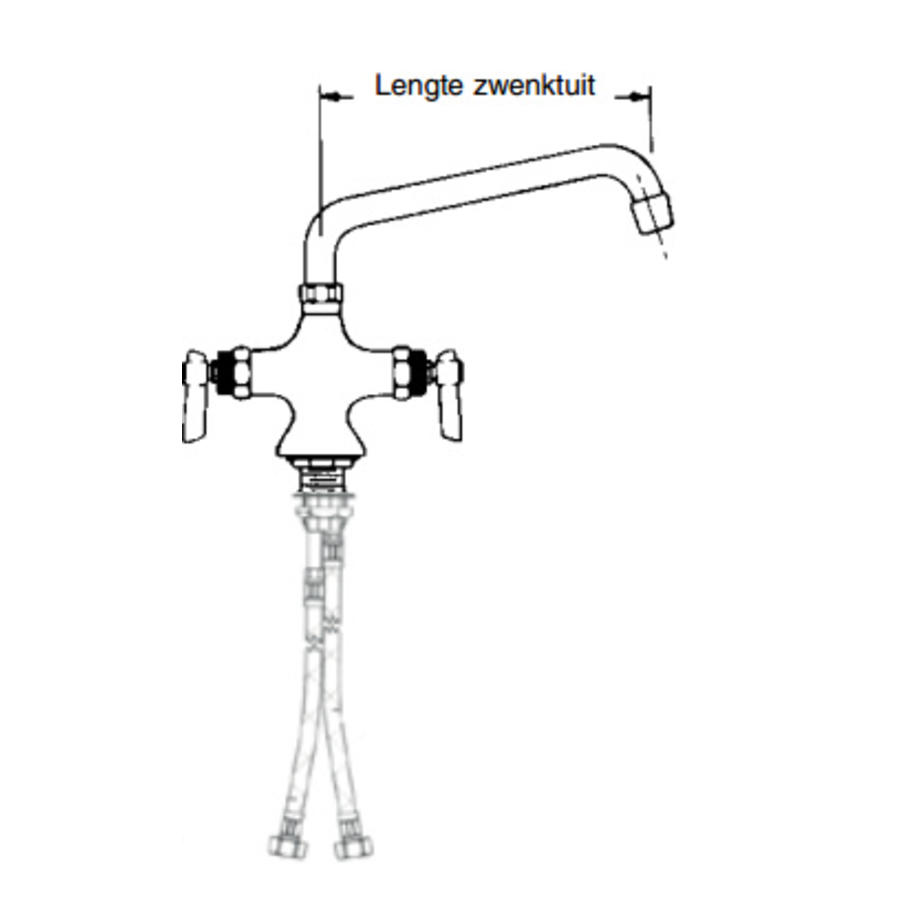 Mixer Tap Straight Neck | 2 Dimensions