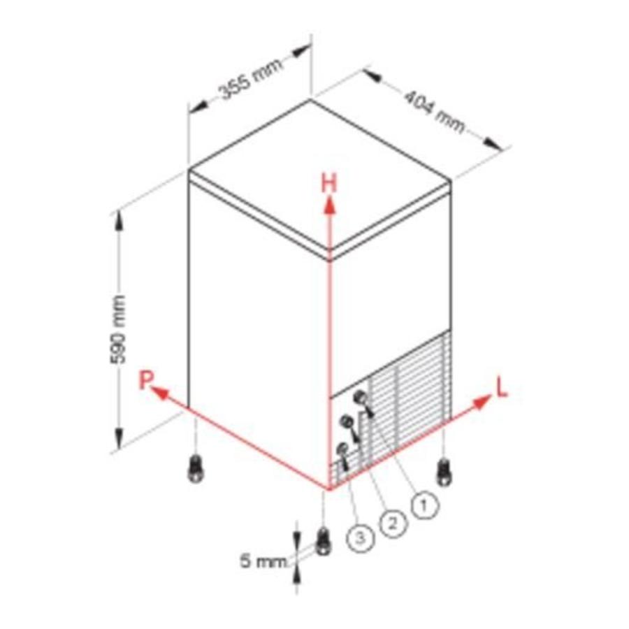 Ice cube machine CB184 | 21kg/24hrs | Air-cooled