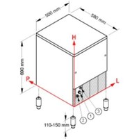 RVS IJsblokjesmachine CB316-HC | 40kg/24uur | Luchtgekoeld