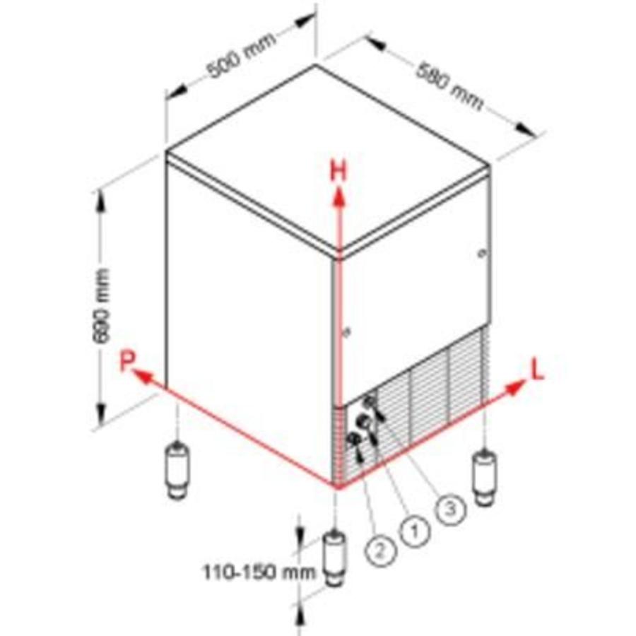 Stainless Steel Ice Cube Machine CB316-HC | 40kg/24hrs | Air-cooled