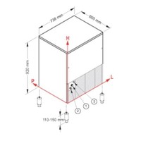 Machine à glaçons en acier inoxydable CB640-HC | 65 kg/24 h | Refroidi par air
