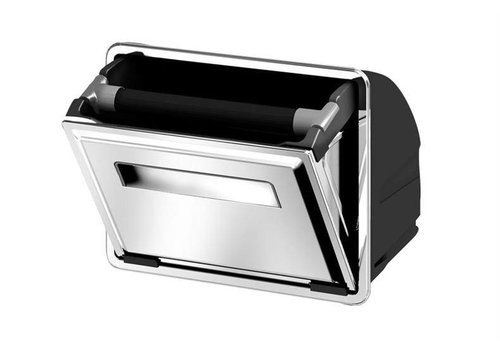  HorecaTraders Single Stainless Steel Coffee Grounds Tilting Bin 8 Liter 