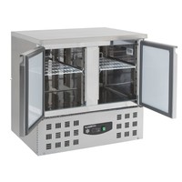 Refrigerated workbench stainless steel 2 doors | 90 x 70 x 87 cm