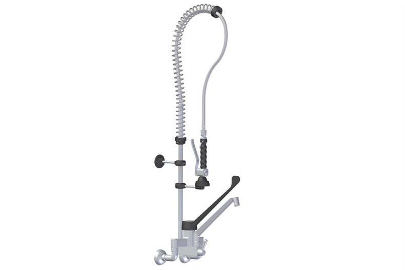 Buy Stainless steel pre-rinse shower with intermediate tap & elbow ...