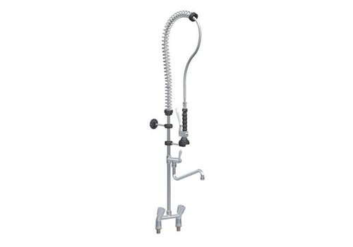  HorecaTraders Stainless steel One-hole Pre-rinse shower including intermediate tap 