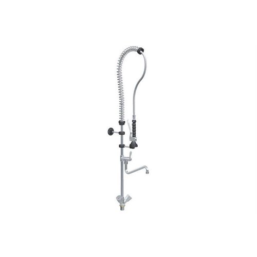  HorecaTraders Douche de pré-rinçage en acier inoxydable avec robinet intermédiaire 