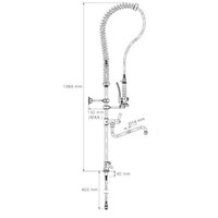 Coude de douche de pré-rinçage à double trou en acier inoxydable