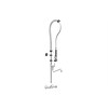HorecaTraders Coude de douche de pré-rinçage à double trou en acier inoxydable