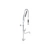 HorecaTraders Stainless Steel Single Hole Pre-Rinse Shower Quarter Turn Intermediate Tap - With Pump