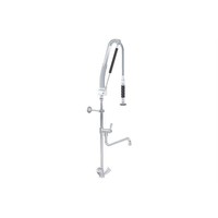 Robinet intermédiaire quart de tour pour douche pré-rinçage monotrou en acier inoxydable - Avec pompe