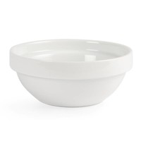 Bol empilable en porcelaine blanc 13 cm | 12 pièces