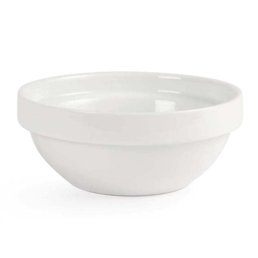 Stapelbare Porzellanschüssel Weiß 13cm | 12 Stück