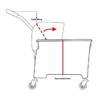 Mop Bucket and Wringer | 4 Colors