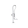 HorecaTraders Stainless Steel Single Hole Pre-Rinse Shower Quarter Turn Intermediate Tap