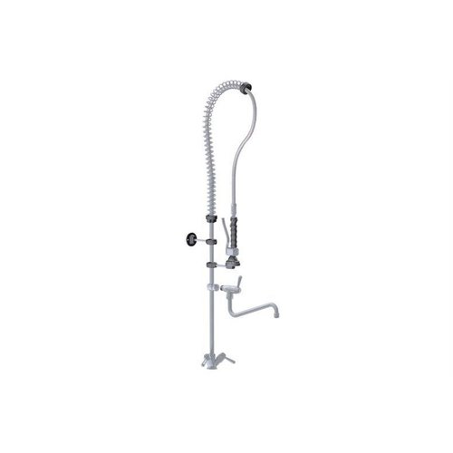 HorecaTraders Robinet intermédiaire quart de tour pour douche pré-rinçage monotrou en acier inoxydable 