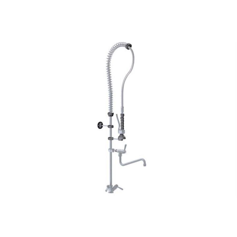 Robinet intermédiaire quart de tour pour douche pré-rinçage monotrou en acier inoxydable