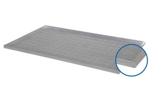  HorecaTraders Geperforeerde Aluminium Bakplaat - 100 x 60 x 2,3 cm 