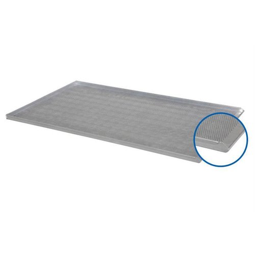  HorecaTraders Geperforeerde Aluminium Bakplaat - 100 x 60 x 2,3 cm 