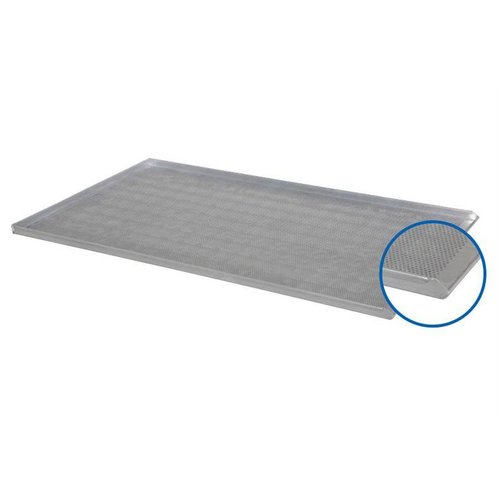  HorecaTraders Perforated Aluminum Baking Tray - 100 x 60 x 2.3 cm 