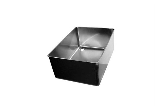  HorecaTraders Rectangular stainless steel sink without overflow | 2 Formats 