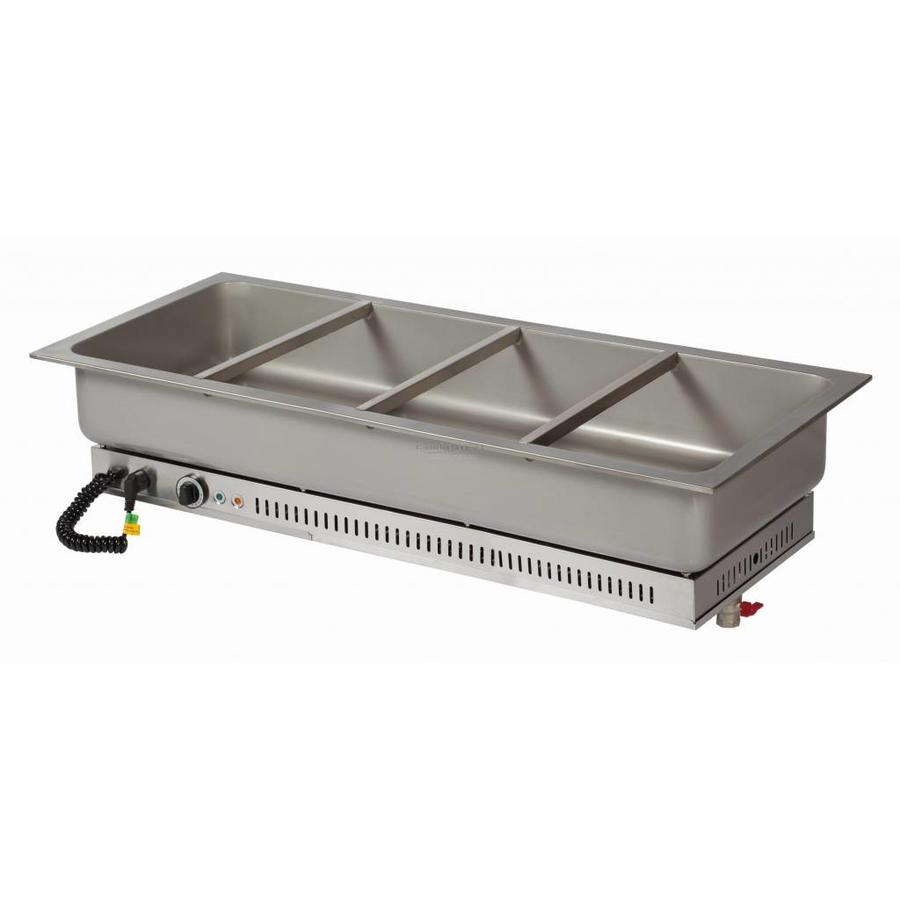 Bain-Marie encastré en acier inoxydable | 4/1 GN