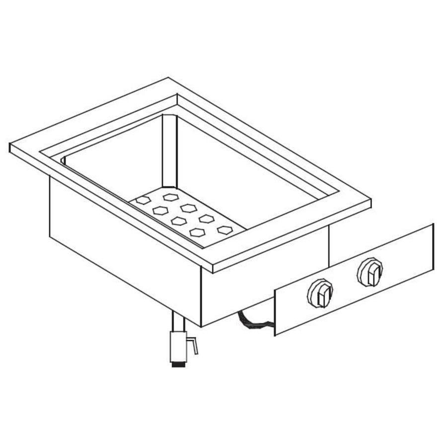 Built-in bain-marie element | Gastronorm 1/1