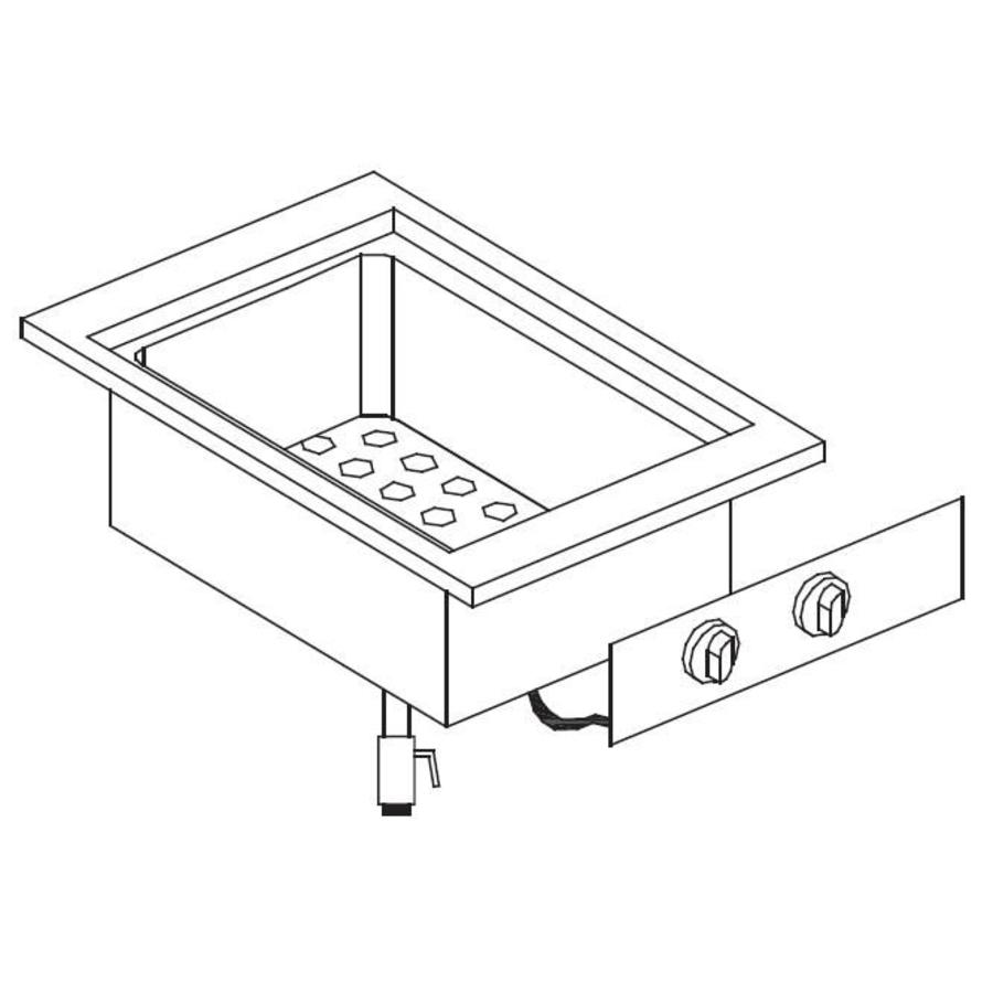 Élément bain-marie encastrable | Gastronorme 1/1