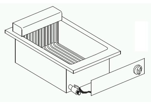  Combisteel Friteuse électrique encastrable | 1 x 8 litres 