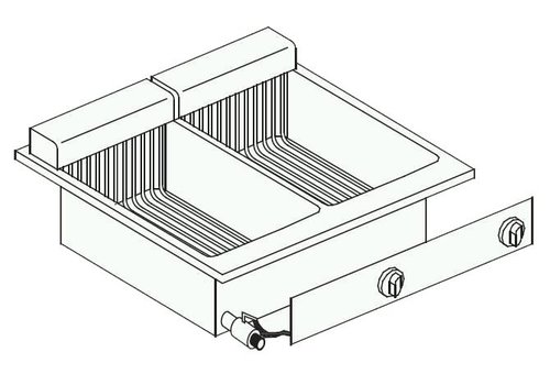  Combisteel Built-in electric fryer | 2 x 8 litres 