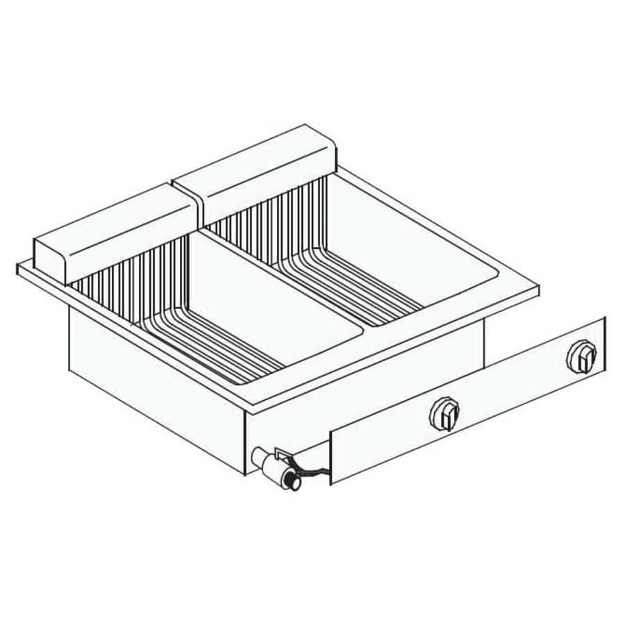Friteuse électrique encastrable | 2 x 8 litres