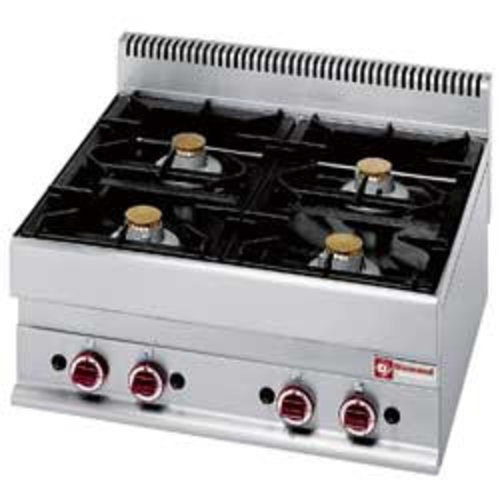  HorecaTraders Cuisinière à gaz encastrable | 4 brûleurs 