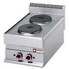 HorecaTraders Cuisinière électrique encastrable | 2 plaques chauffantes rondes