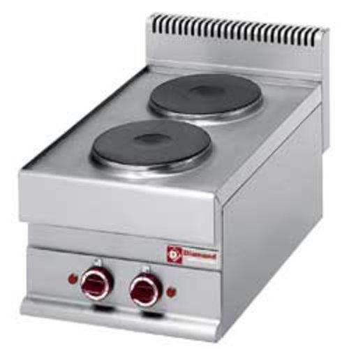  HorecaTraders Built-in Electric Stove | 2 Round Hobs 