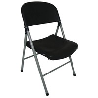 Chaises pliantes Plastique Noir | 2 pièces