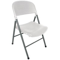 Chaises pliantes en plastique blanc | 2 pièces