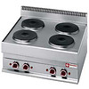 HorecaTraders Built-in Electric stove 4 round hotplates