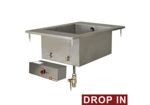  HorecaTraders Einbau-Bain-Marie - Elektro GN 1/1 